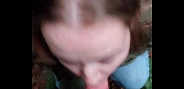  forest blowjob and coming in mouth